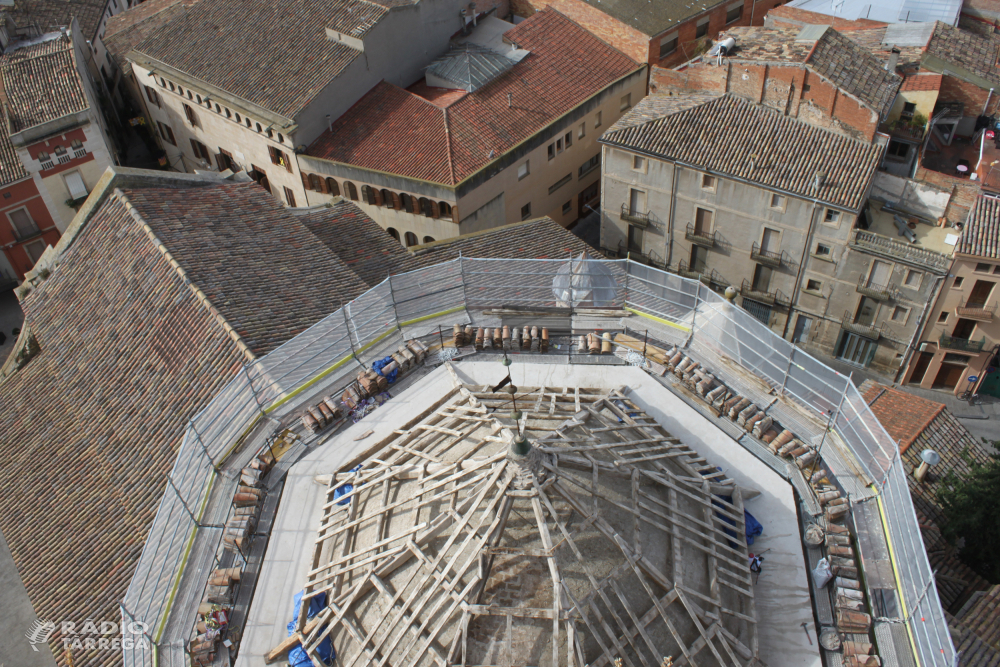 Marxen a bon ritme les obres de rehabilitació del cimbori de l’església de Santa Maria de l’Alba de Tàrrega