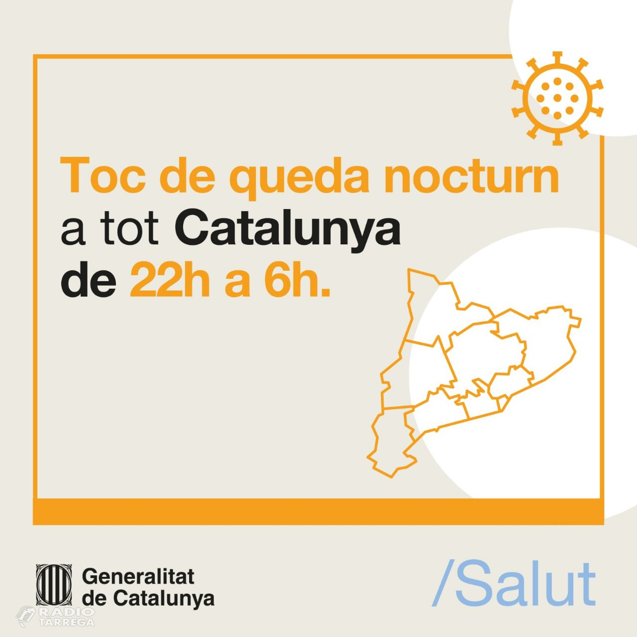El toc de queda a Catalunya serà finalment entre les 22 i les 6 hores i els establiments hauran de tancar a les 21 h