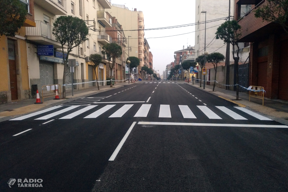 Avancen les obres de renovació del ferm de la C-14 i es reobre al trànsit el tram del carrer de Sant Pelegrí entre la plaça d'Andorra i la via fèrria
