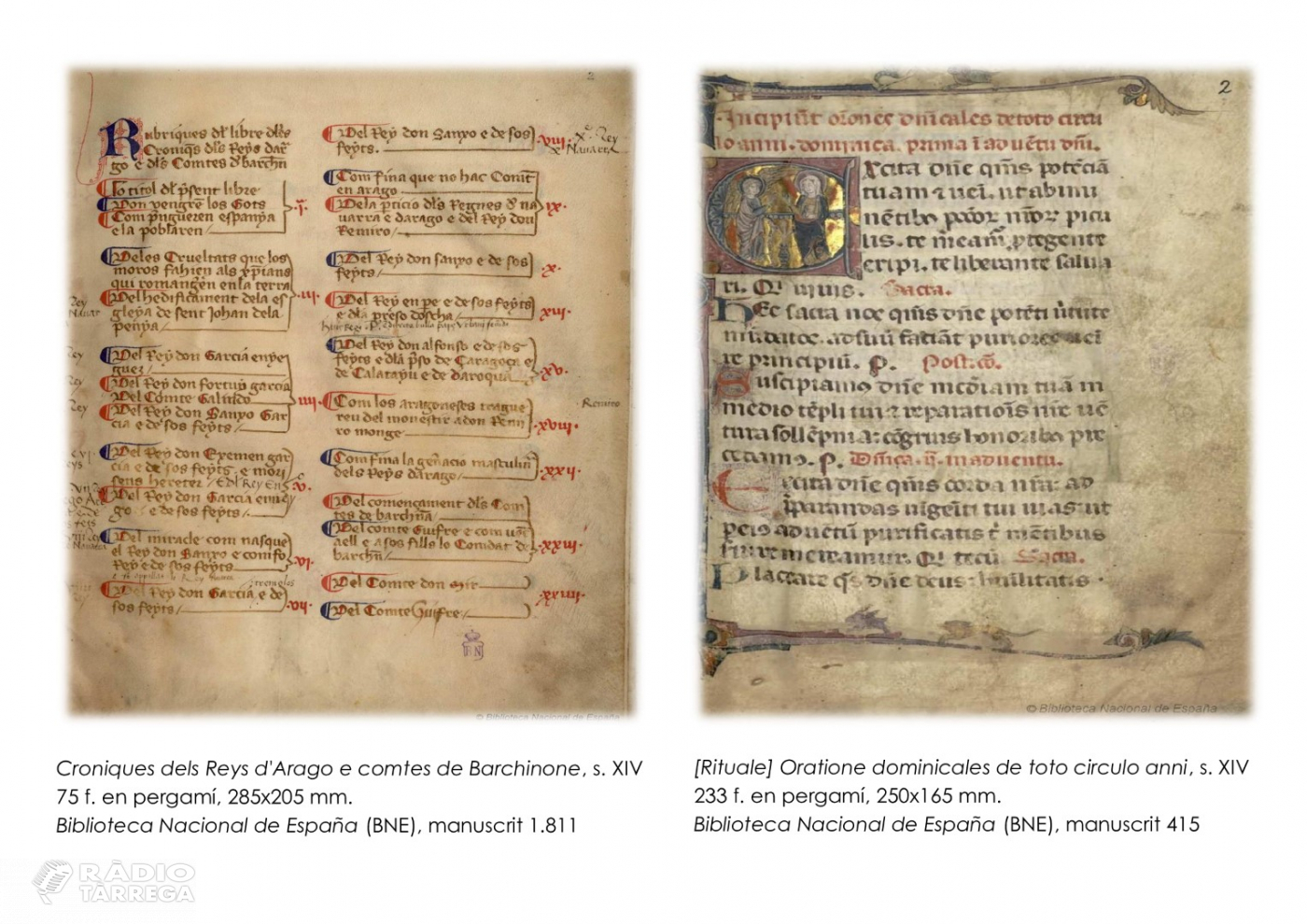 Localitzats dos manuscrits medievals procedents del castell de Guimerà a la Biblioteca Nacional de España