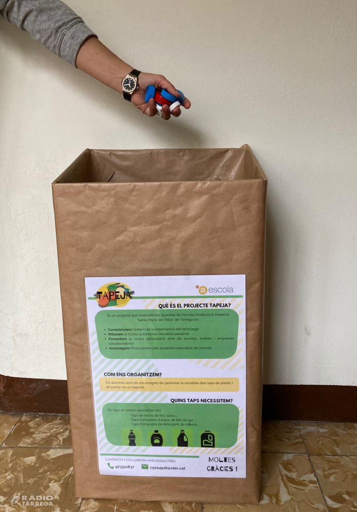 Tarroja col·labora en el projecte solidari 'Tapeja' de l'escola Alba de Tàrrega