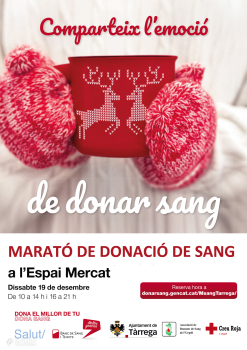 Tàrrega acull el dissabte 19 de desembre una nova edició de la Marató de Donació de Sang i Plasma