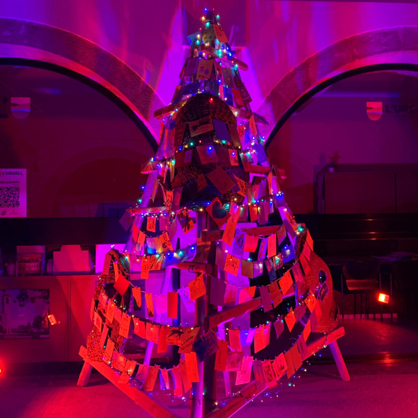 L’Arbre de Nadal del Consell Comarcal de l'Urgell recorda la gent gran de les residències de la comarca
