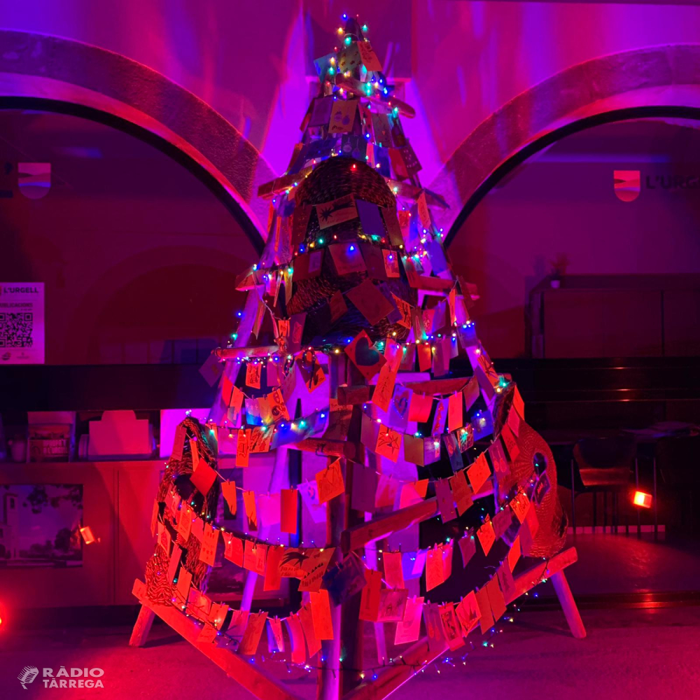 L’Arbre de Nadal del Consell Comarcal de l'Urgell recorda la gent gran de les residències de la comarca