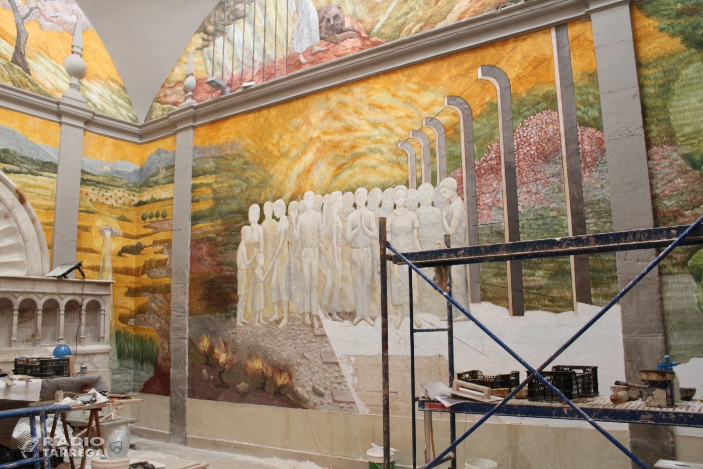 L'artista targarí Josep Minguell reivindica la pintura al fresc en plena pandèmia amb un conjunt mural de 100 m2