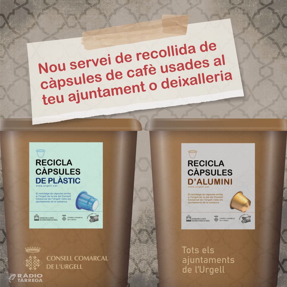 El Consell Comarcal de l’Urgell signa un conveni amb Nestlé amb l’objectiu de reciclar les càpsules de plàstic i d’alumini de cafè usades