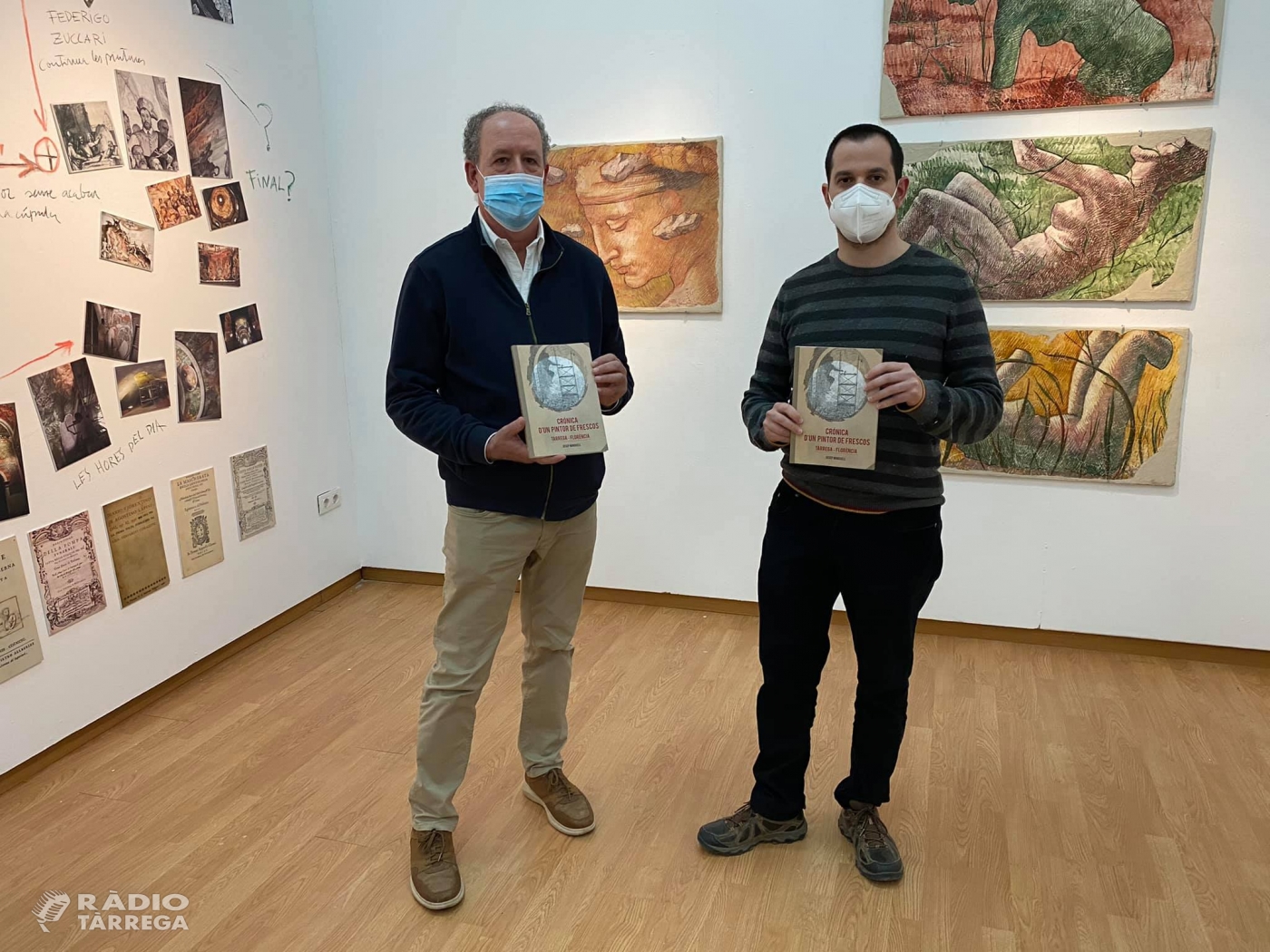 La Sala Marsà de Tàrrega acull fins al 16 de maig una exposició que s'endinsa en la creació de la pintura al fresc de l'artista targarí Josep Minguell