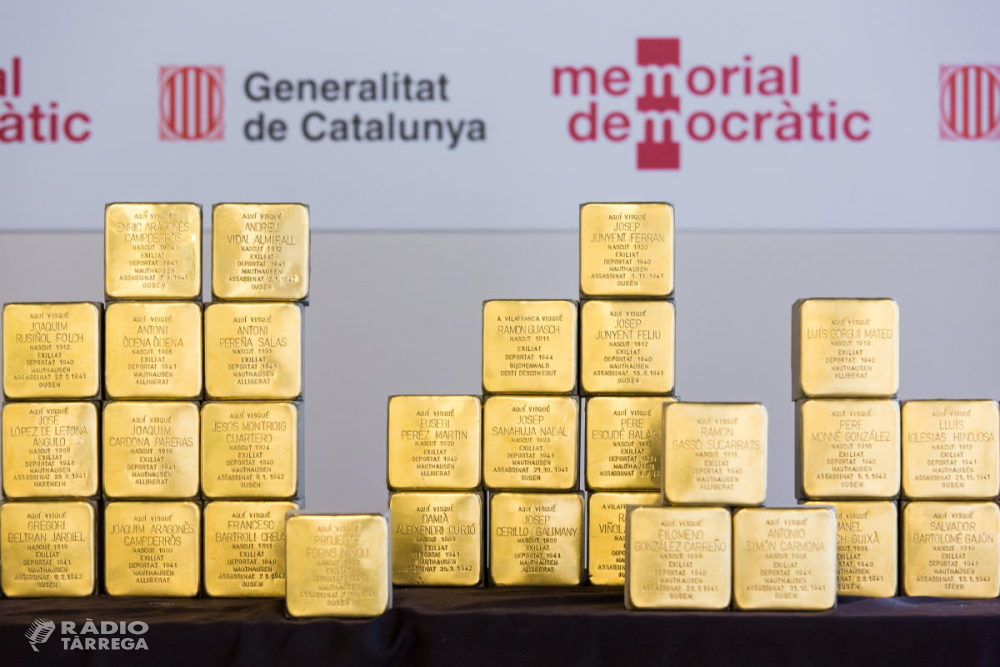 Tàrrega rep 9 llambordes honorífiques Stolpersteine en memòria dels nou targarins que van ser deportats al camp de concentració de Mauthausen