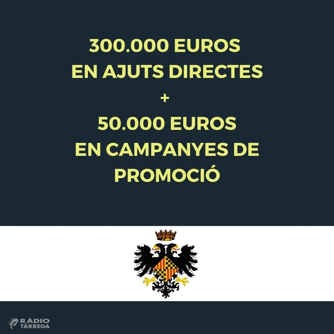 L’Ajuntament de Tàrrega destinarà 350.000 euros per ajudar els comerços locals afectats per la crisi de la Covid-19