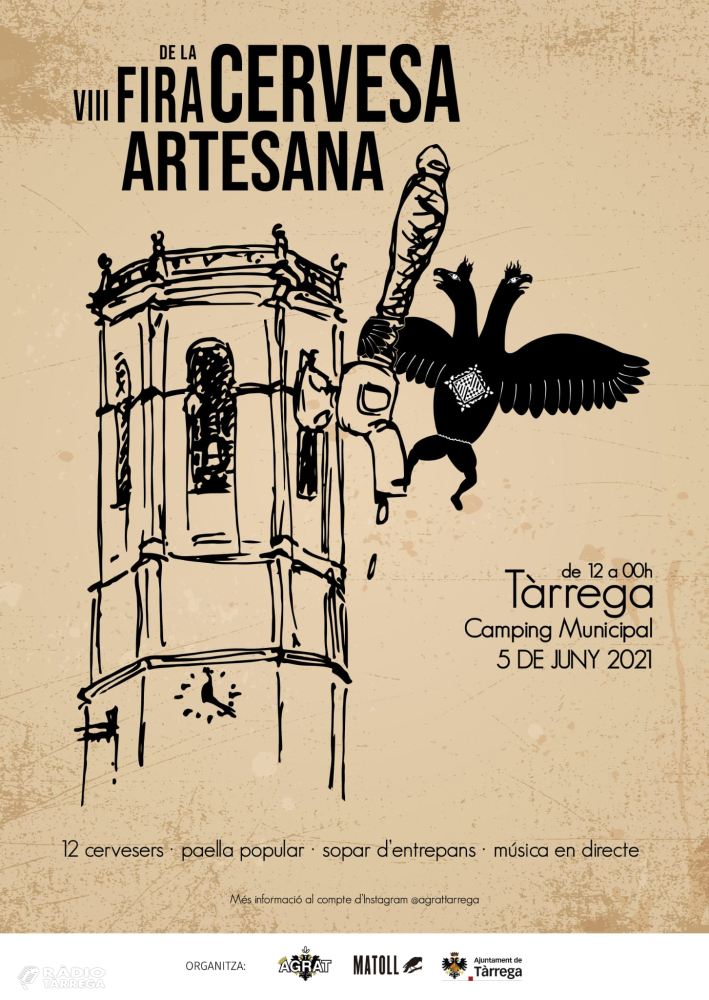 Tàrrega celebra el dissabte 5 de juny la Fira de la Cervesa Artesana