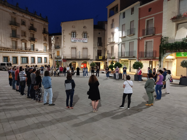 Concentració a Tàrrega per condemnar la violència masclista