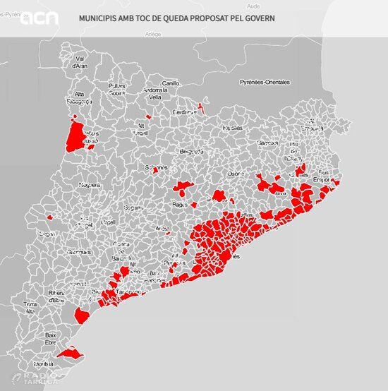 El Govern demana al TSJC que avali un toc de queda de 01.00 a 06.00 h en 158 municipis