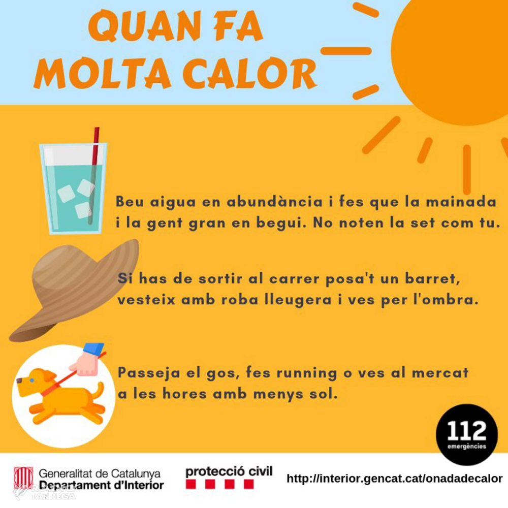 Protecció Civil emet un avís de risc per calor de cara a dimecres i dijous