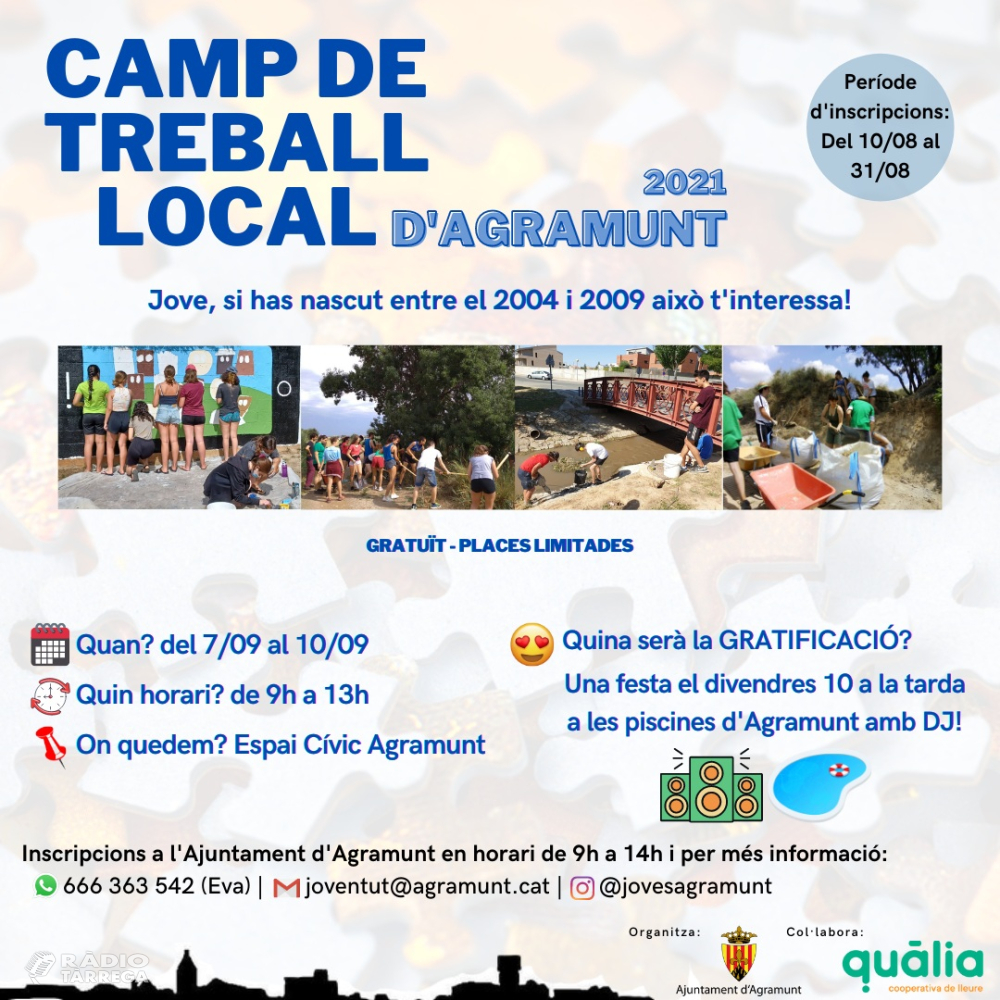 Agramunt organitza un camp de treball local