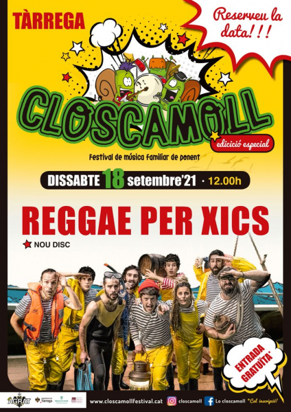Tàrrega celebra l’inici de curs amb un concert gratuït del grup familiar Reggae per Xics organitzat pel Festival Lo Closcamoll de l’Associació Agrat