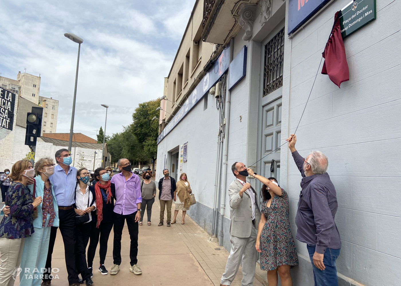 Tàrrega dedica un espai urbà a la memòria del Dr. Josep Domingo Mas en el centenari del seu naixement