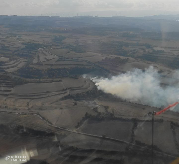 Controlat un incendi de vegetació que ha cremat 1,5 Ha. a Guimerà