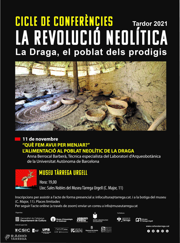 Continua el cicle de conferències 'La revolució neolítica. La Draga, el poblat dels prodigis' al Museu Tàrrega Urgell