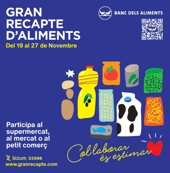 Nova crida solidària del Gran Recapte d'Aliments a Tàrrega mitjançant aportacions econòmiques