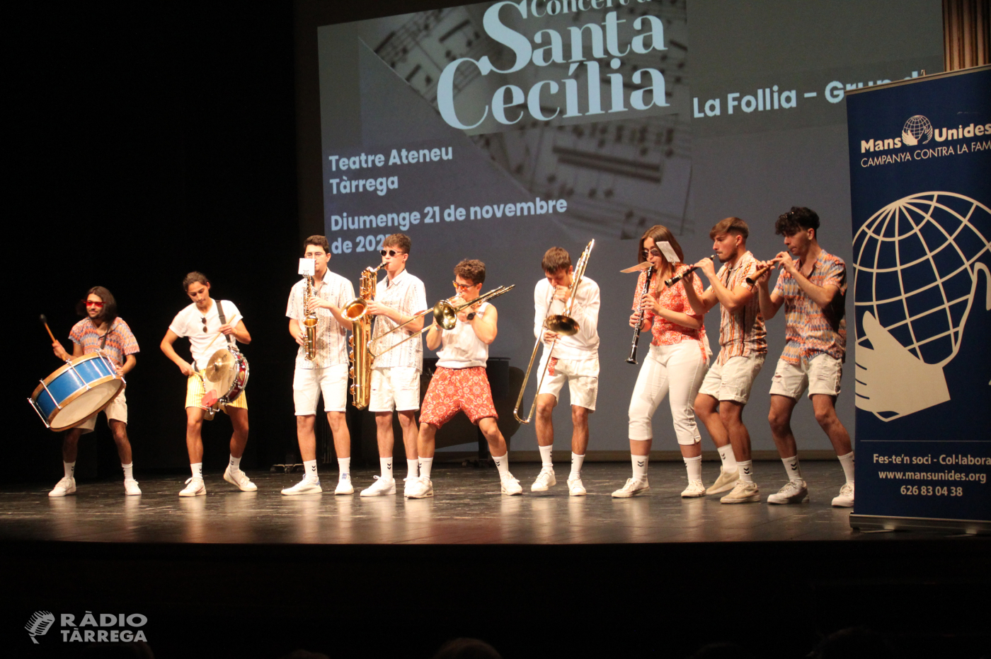 Tàrrega celebra un lluït concert de Santa Cecília en favor de Mans Unides