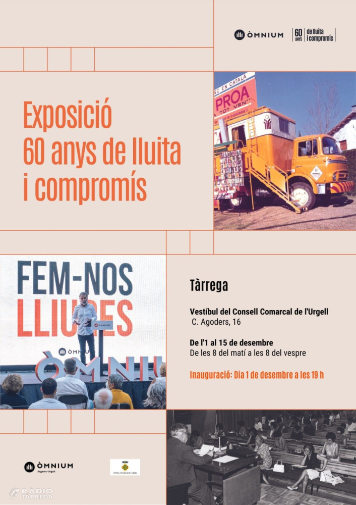 Tàrrega acull una exposició dels 60 anys de trajectòria d’Òmnium Cultural