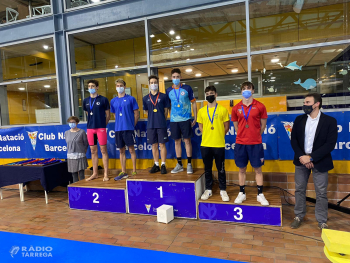El nedador del Club Natació Tàrrega Pol Solsona medalla d'or dels 100 papallona als Campionats de Catalunya Infantil i Júnior