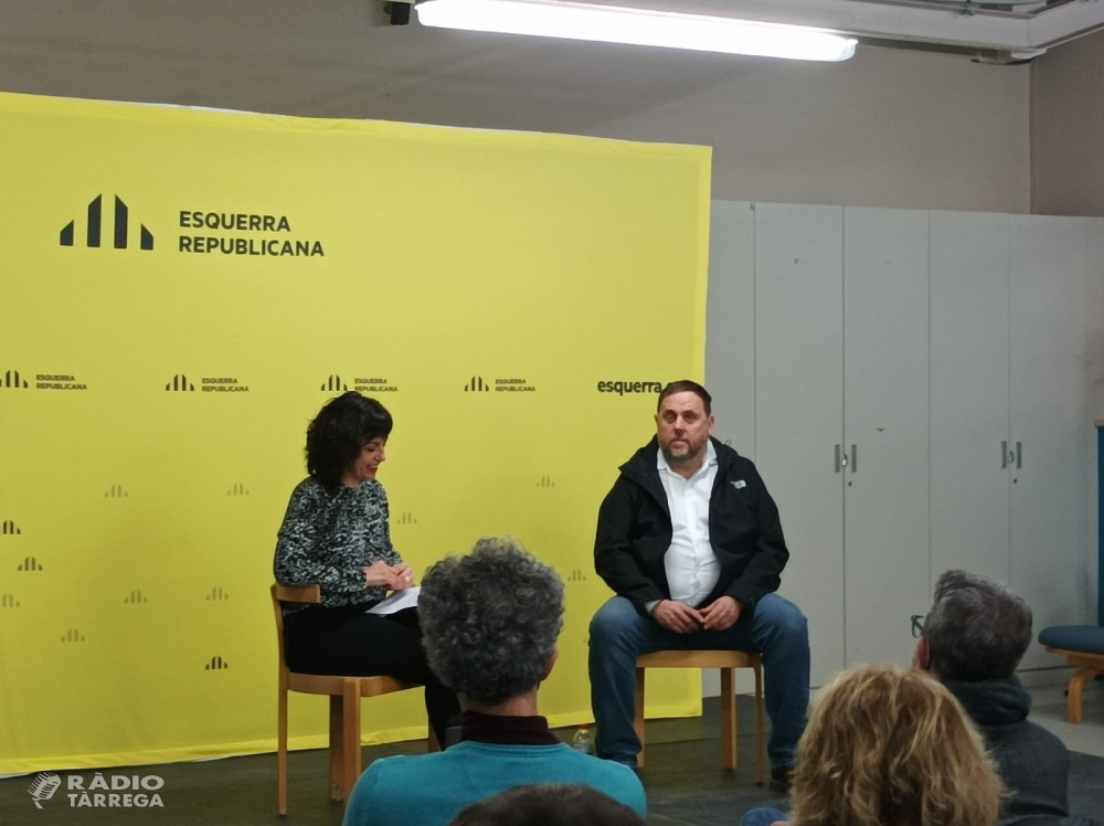 El president d’Esquerra Republicana de Catalunya, Oriol Junqueras, visita Tàrrega