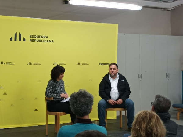 El president d’Esquerra Republicana de Catalunya, Oriol Junqueras, visita Tàrrega