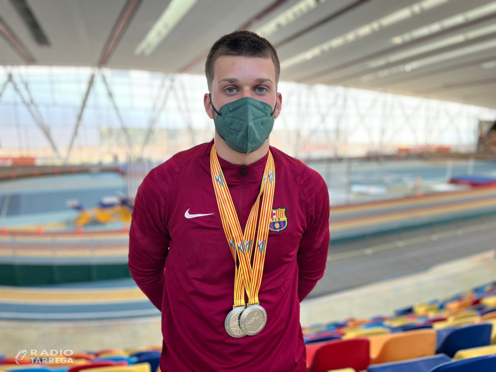 Doblet de plata pel targarí Arnau Monné a l'absolut de pista coberta del Campionat de Catalunya absolut