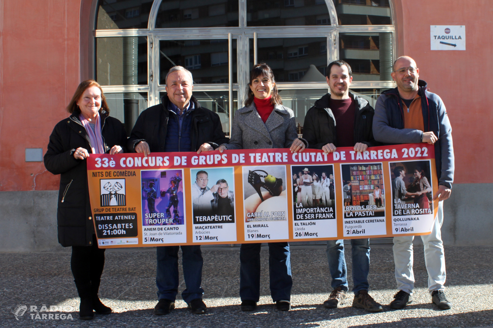 El 33è Concurs de Grups de Teatre Ciutat de Tàrrega aposta per la comèdia i els musicals del 5 de març al 9 d’abril