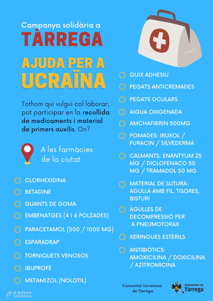 L’Ajuntament de Tàrrega busca voluntaris que parlin ucraïnès per atendre les persones refugiades