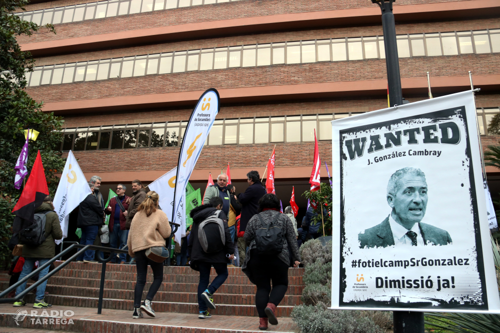 Comencen cinc dies de vaga educativa contra la política del conseller Cambray i per reclamar millores