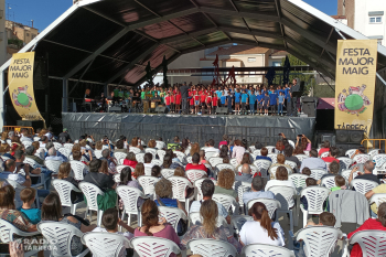 Alumnes de centres educatius de Tàrrega ofereixen una cantata com a preludi de la Festa Major 2022