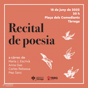 La Regidoria de Cultura de Tàrrega organitza un recital poètic amb diversos autors dels Països Catalans