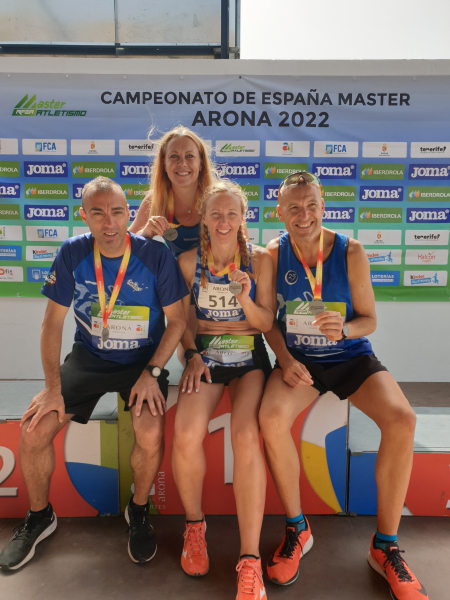 Josep Ramon Sanahuja plata en relleus mixtes 4X100 al campionat d'Espanya Màster