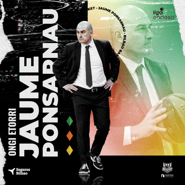 El targarí Jaume Ponsarnau, nou entrenador del Surne Bilbao Basket per les dues properes temporades