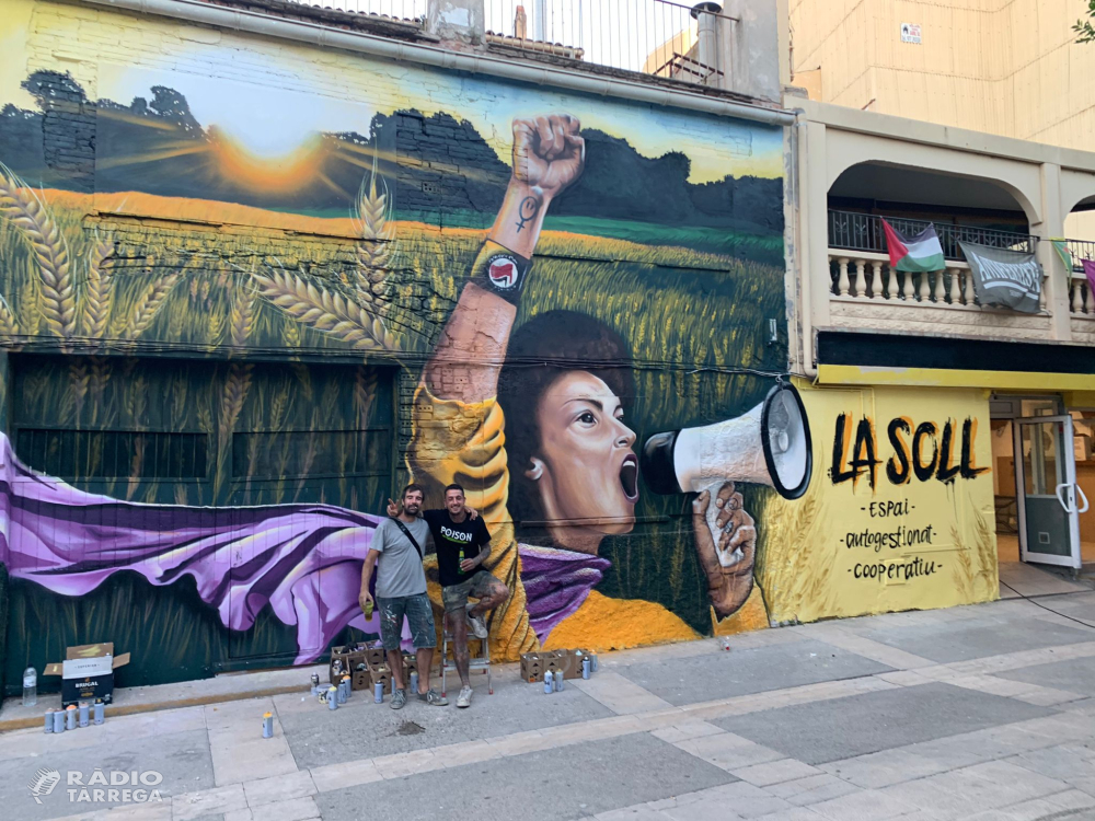 La Soll de Tàrrega inaugura un nou mural reivindicatiu