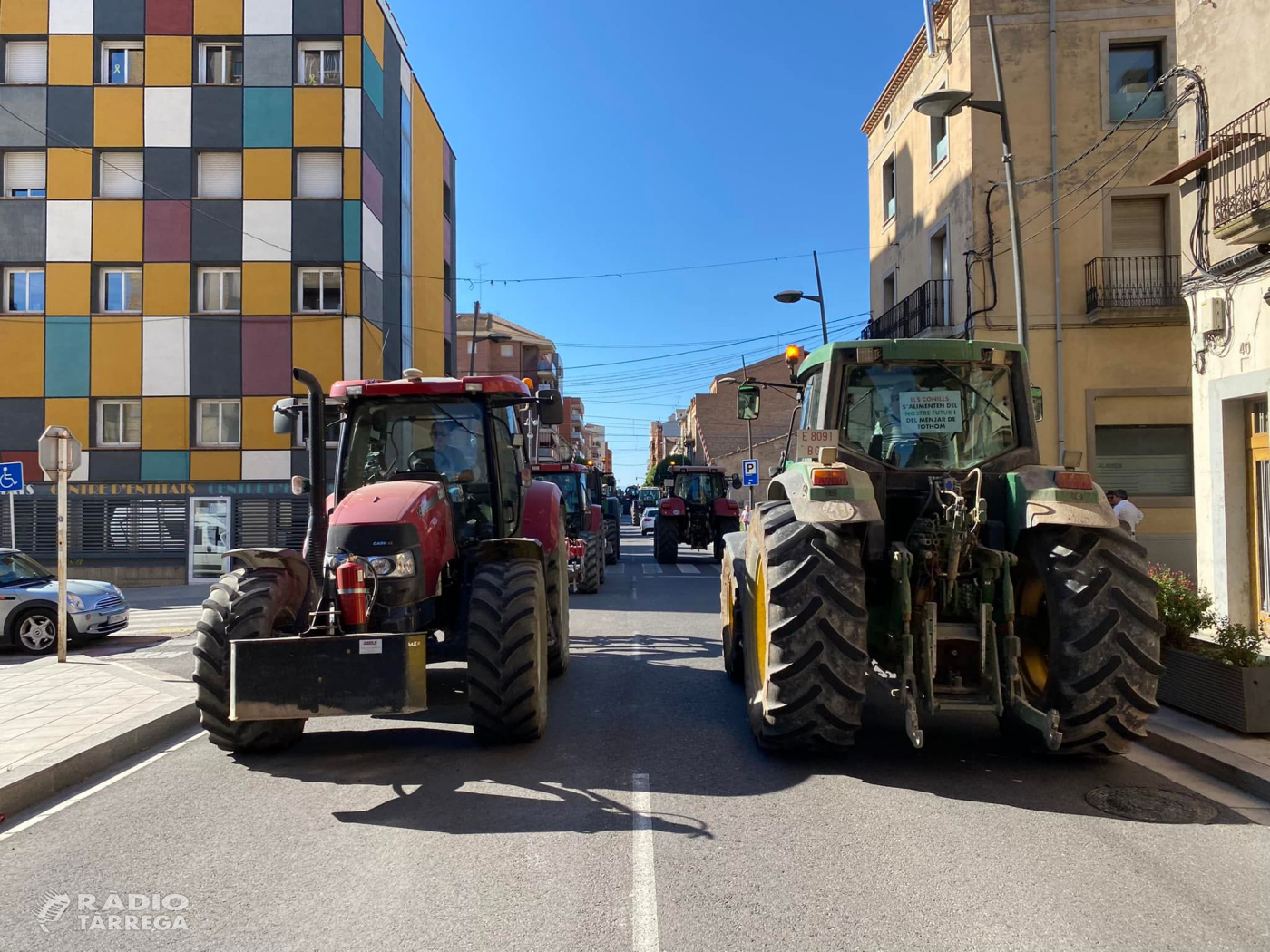 Més de 150 tractors en una nova una marxa lenta a l'Urgell per exigir mesures per acabar amb les plagues de conills
