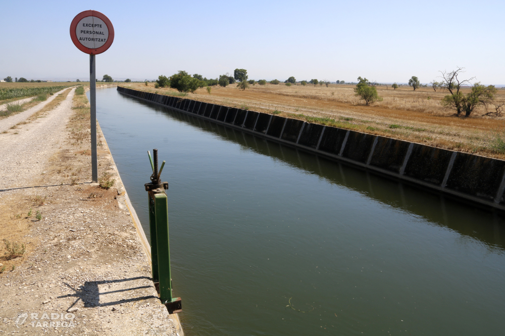 Els regants del Canal d'Urgell fan una crida al "seny" davant l'escassetat de reserves i la falta de precipitacions