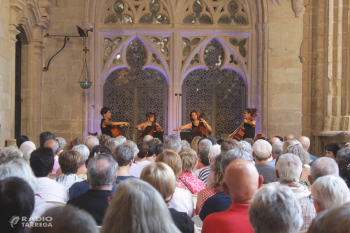 Èxit de públic de la setena edició del cicle de música ‘La Pedra Parla’, que s'ha clos avui amb un quartet de violoncels al Reial Monestir de Santa Maria de Vallbona