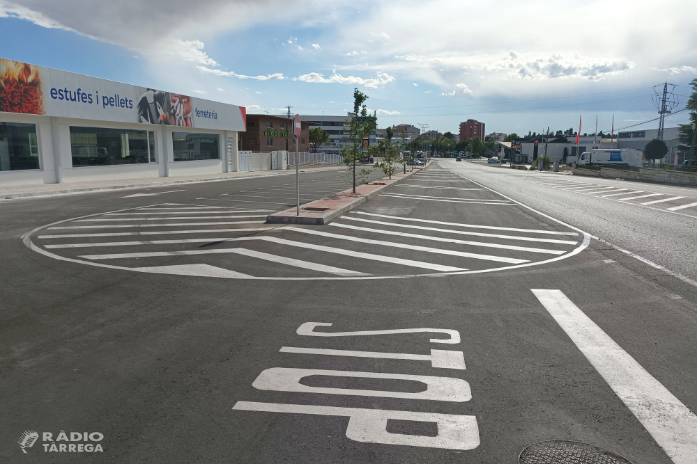 Tàrrega ultima la urbanització d’un nou tram de l’avinguda de Cervera, un dels principals accessos de la ciutat