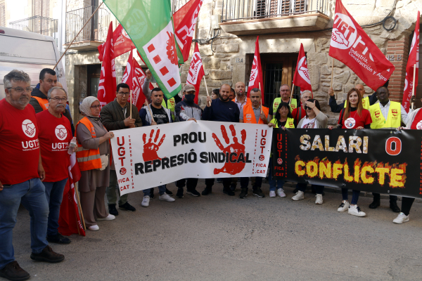 Topada entre la UGT i l'empresa familiar Jaudol de la Fuliola per l'acomiadament de 5 treballadors