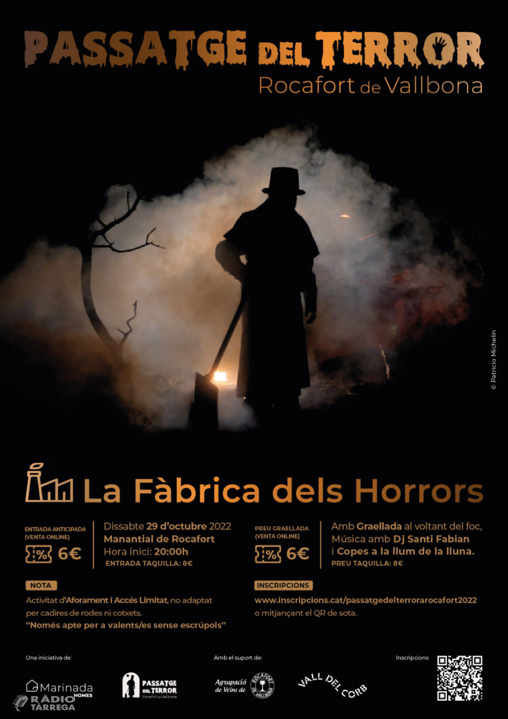 Rocafort de Vallbona organitza el passatge del Terror "La fàbrica dels horrors", el 29 d'octubre