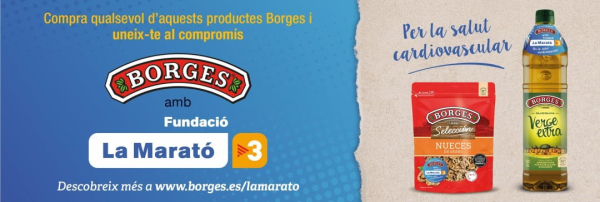 Borges col·labora amb la 'Fundació la Marató de TV3'