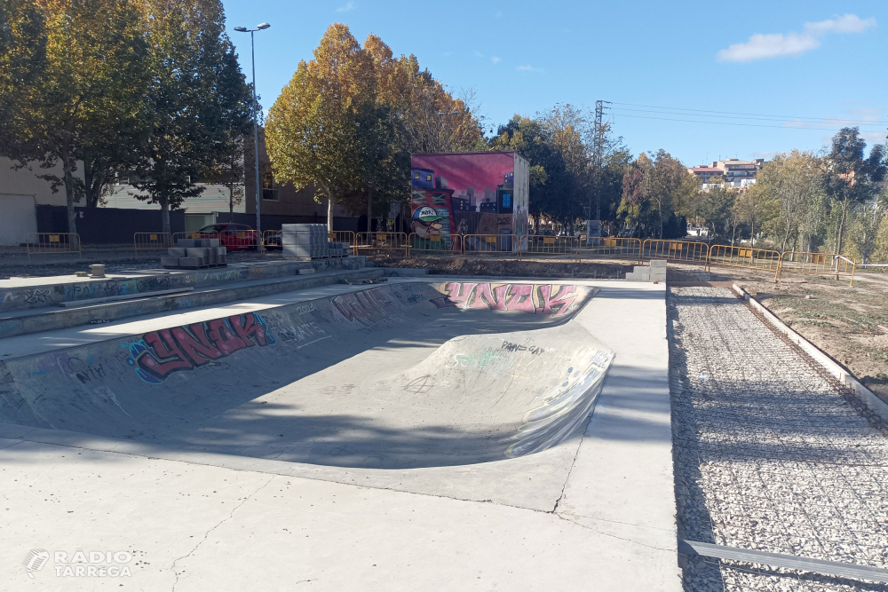 L’Ajuntament de Tàrrega du a terme obres de millora a l’espai de la pista d’skate, ubicada al Parc Esportiu