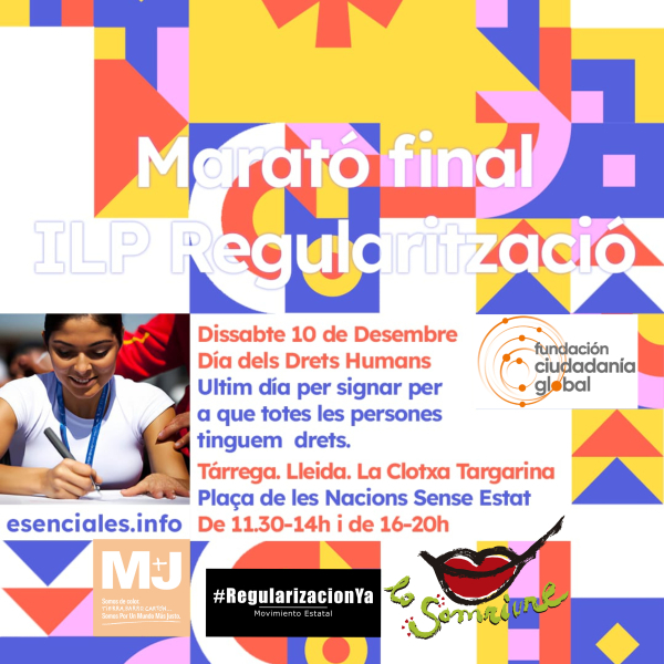 Marató a Tàrrega per recollir signatures per a la ILP per a la regularització de persones migrants