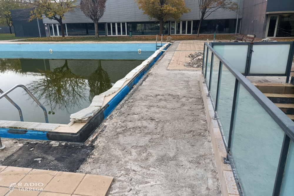 L’Ajuntament de Tàrrega realitza obres de millora al recinte de les piscines municipals d’estiu