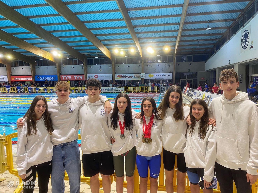 3 ors, 3 plates, 1 bronze per als nedadors del Club Natació Tàrrega als Campionats de Catalunya d'hivern Infantil-Junior