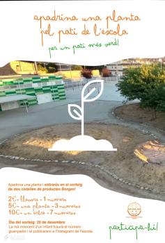 L'AFA i l'escola Maria-Mercè Marçal de Tàrrega engeguen la campanya "Apadrina una planta" per renaturalitzar el pati.
