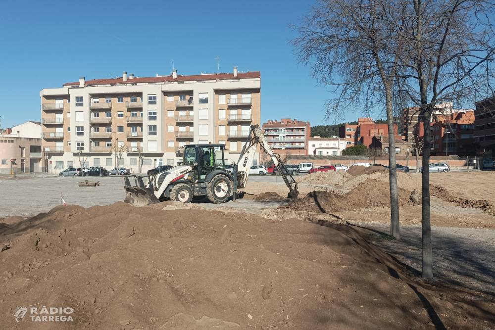 En marxa les obres de reforma de la plaça de les Bòbiles de Tàrrega